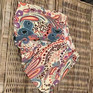 H&M Skort Shorts Multi Colored Abstract Pattern